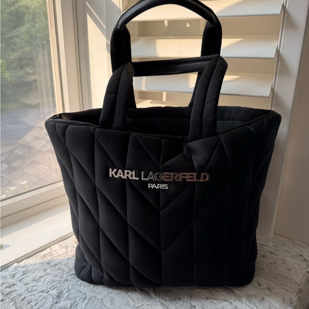 Karl Lagerfeld Quilted Black Tote
